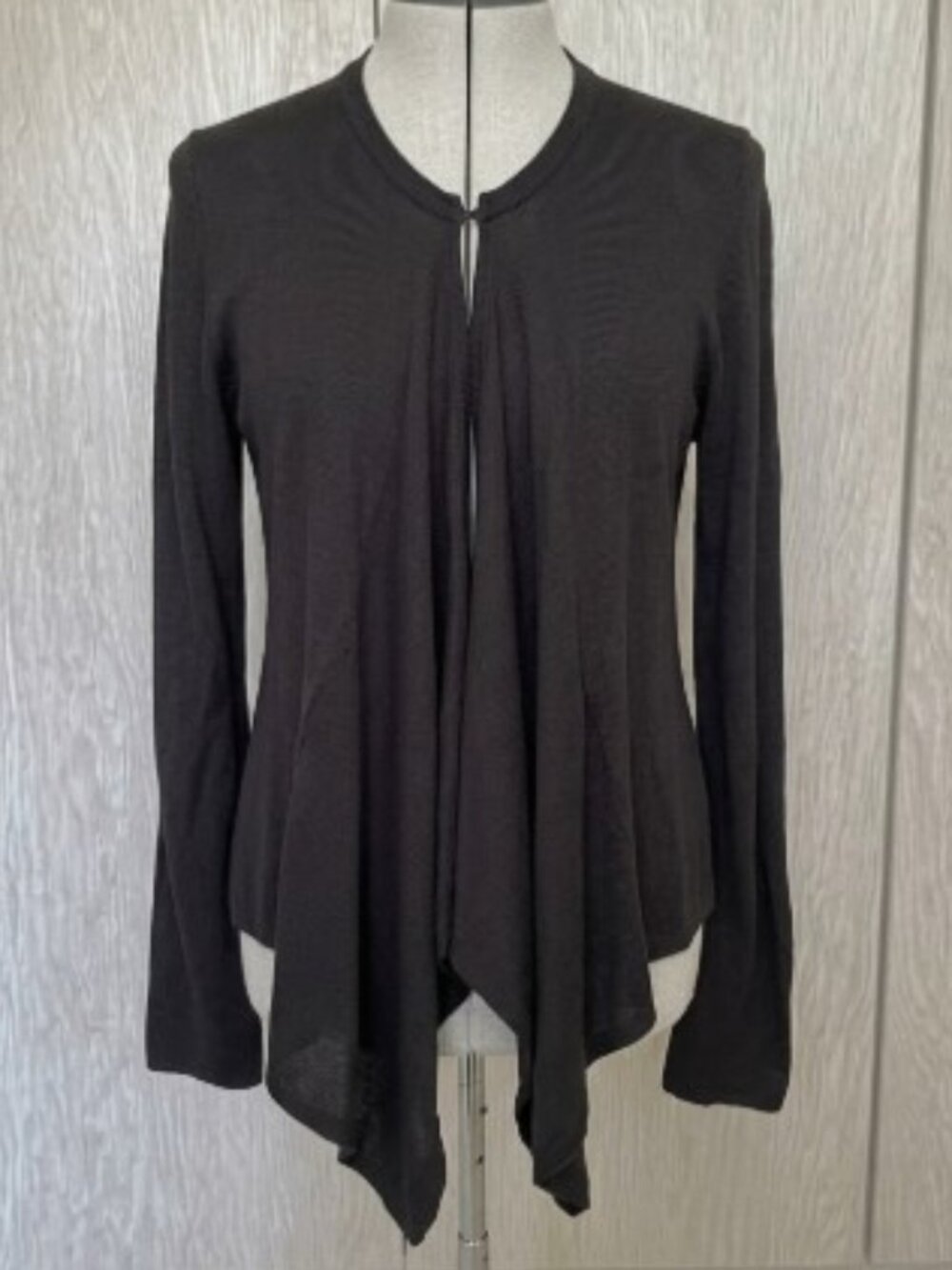 Calvin Klein Black Open-Front Cardigan in Size Medium